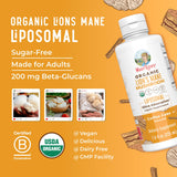MARYRUTH'S Melena de León Liposomal envase de 7.6 oz, fácil de almacenar.