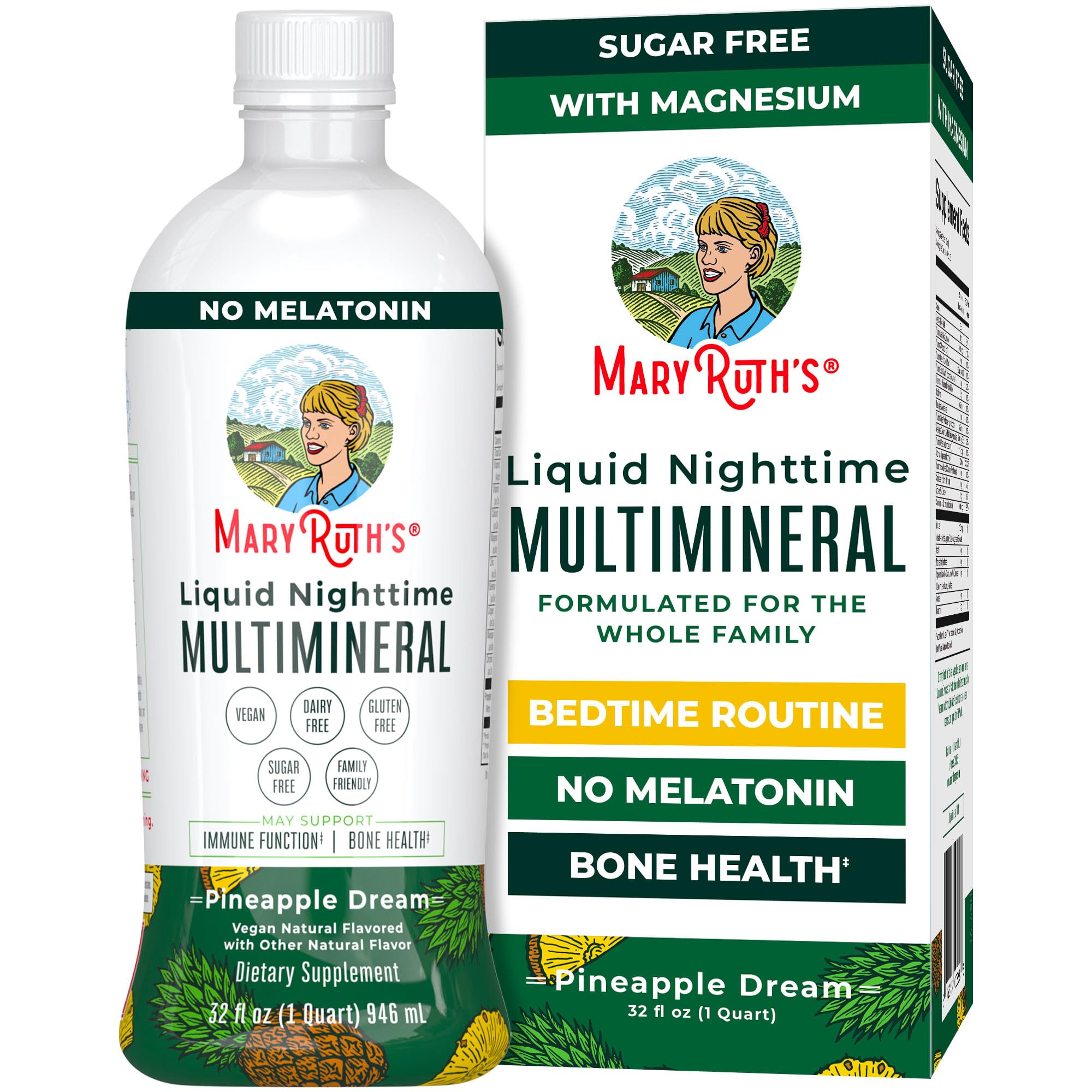 MaryRuth's multimineral nocturno en botella para rutina nocturna equilibrada