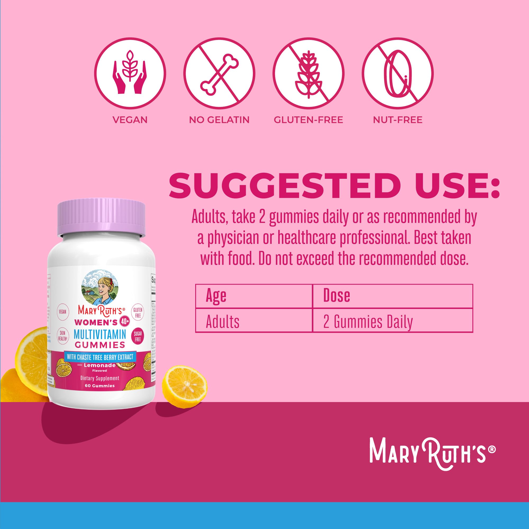 MaryRuth's Multivitamin con biotina, cabello y uñas más saludables.