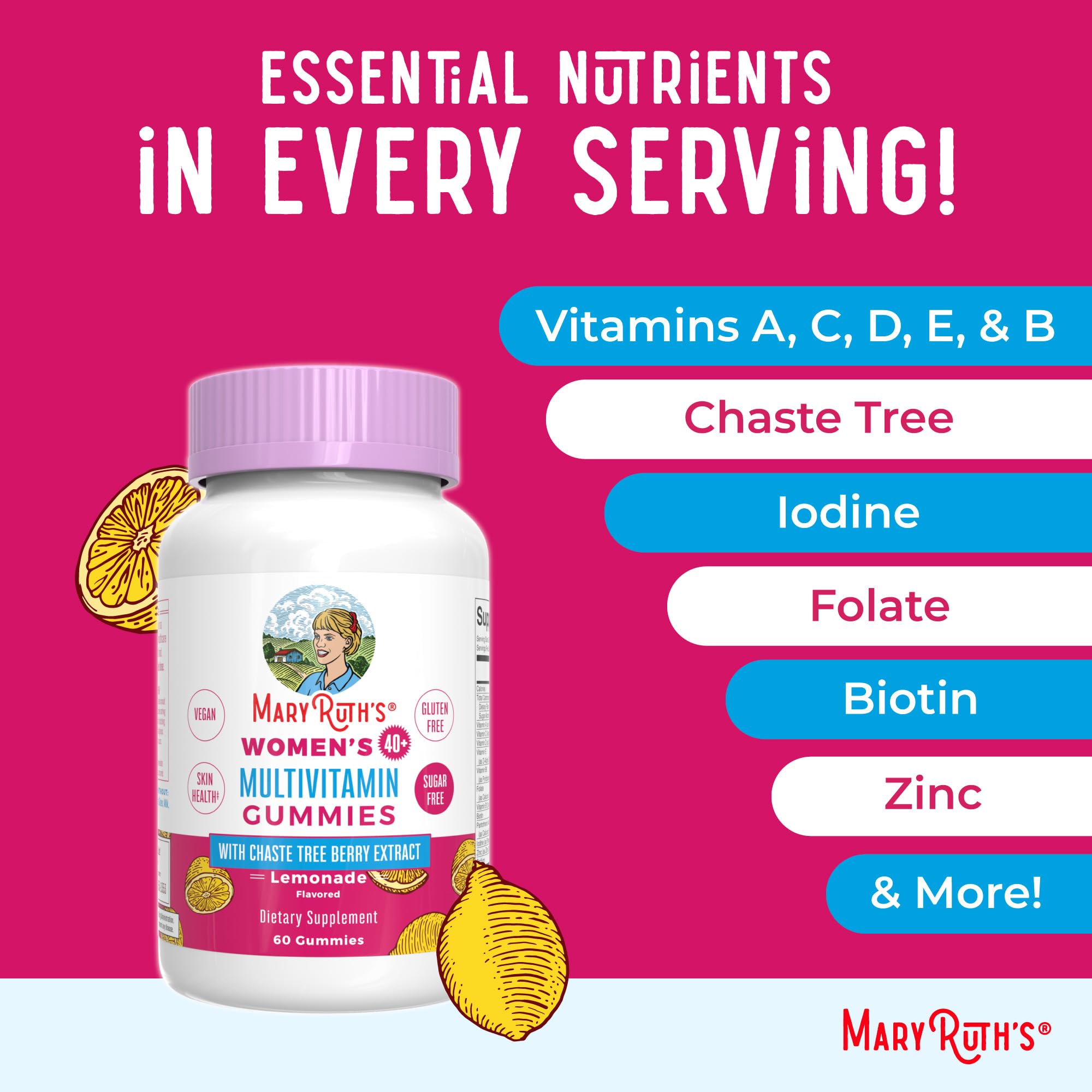 MaryRuth's Multivitamin vegano con pectina, libre de gelatina.