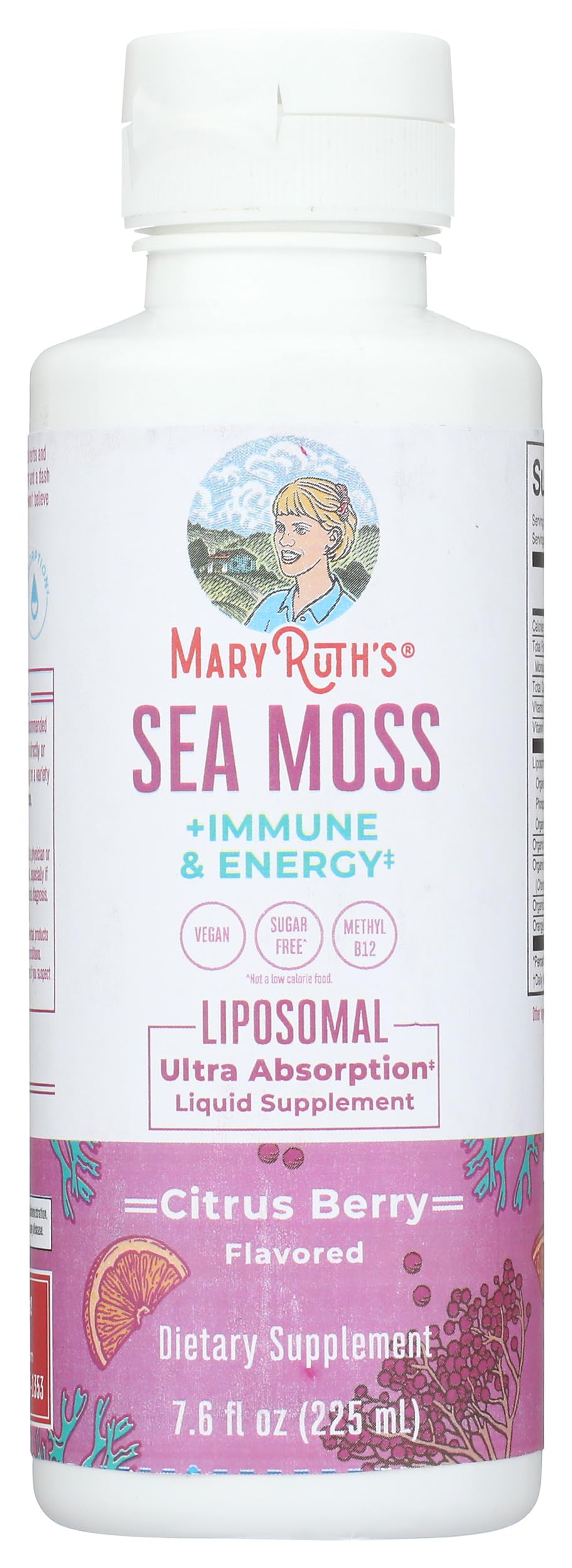 MARYRUTH'S musgo del mar liposomado: sabor cítrico-frutal para beber sin esfuerzo.