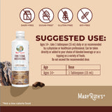 MaryRuth's Mushroom líquido sabor chocolate salado, experiencia agradable.
