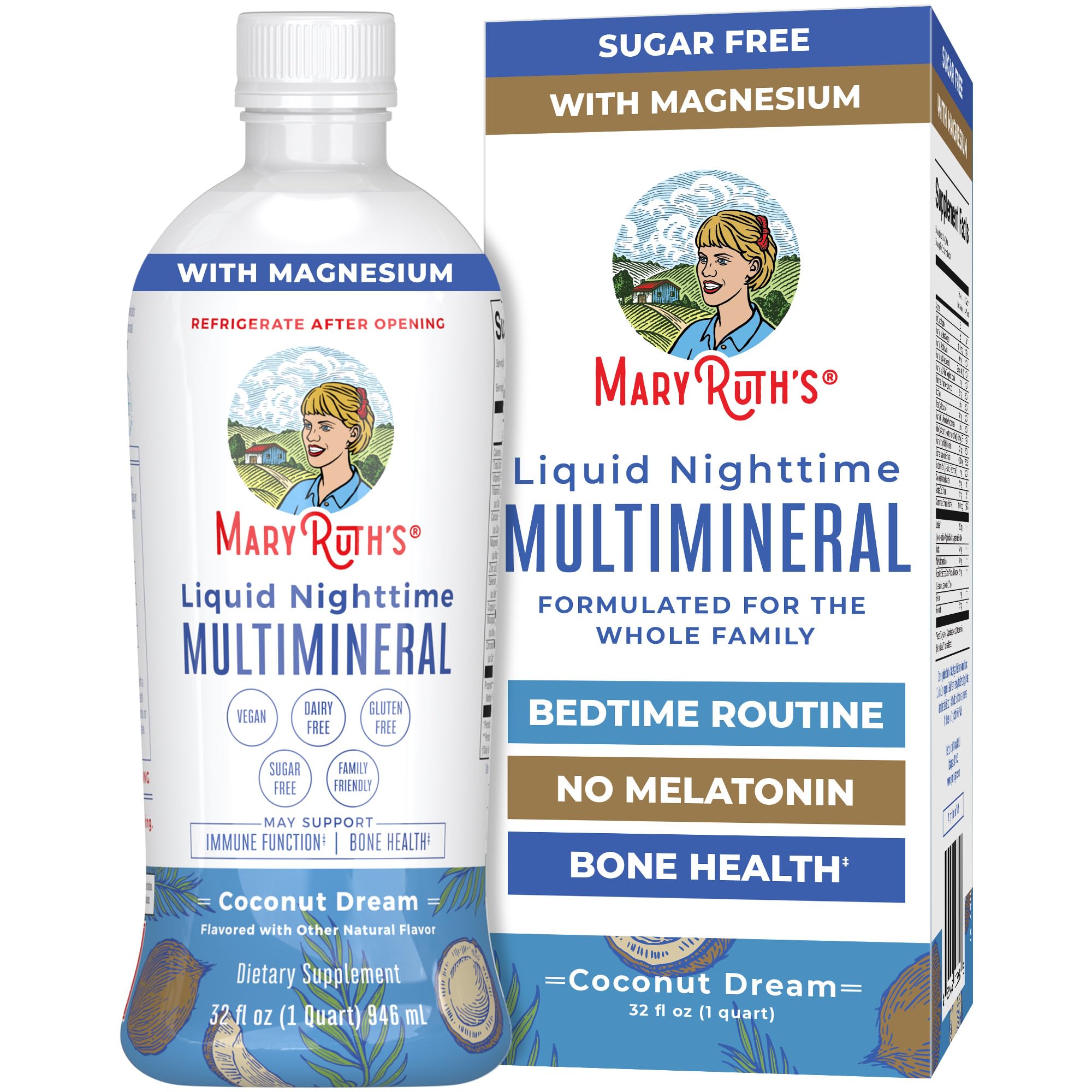 MaryRuth's Multimineral nocturno en botella para apoyar tu rutina nocturna