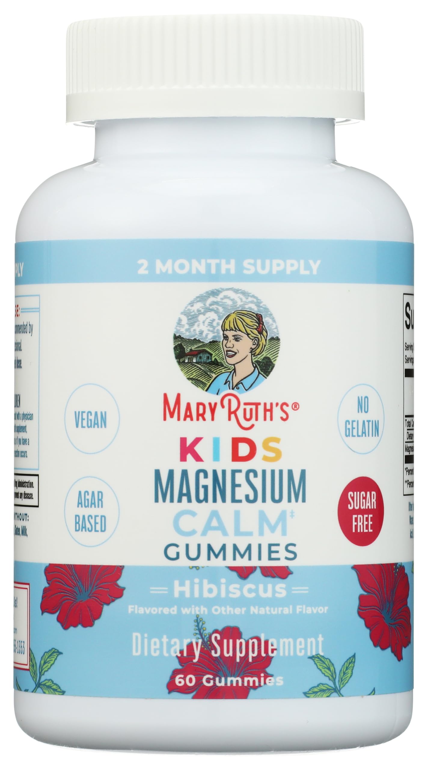 MaryRuth's gominolas magnesio citrato sabor hibisco para calmar a los niños