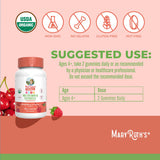 Ilustración de postbióticos junto a vitaminas para MaryRuth's.