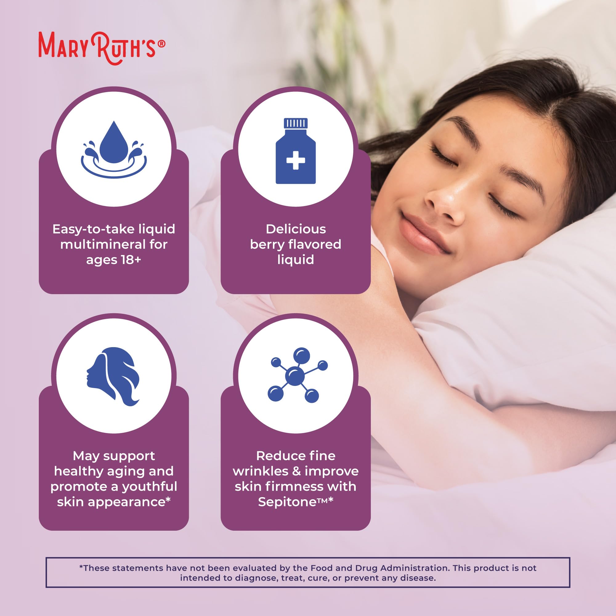 MaryRuth's Noche: ingredientes clave de minerales y Sepitone.
