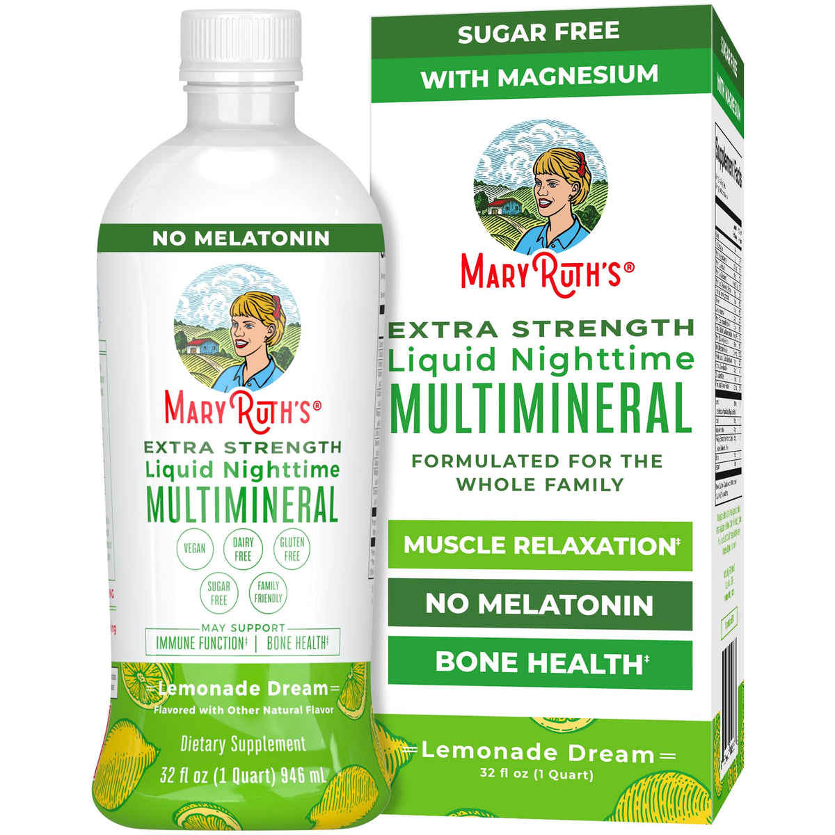 MARYRUTH'S Noche multimineral líquido, frasco vertido, para apoyo a la rutina nocturna