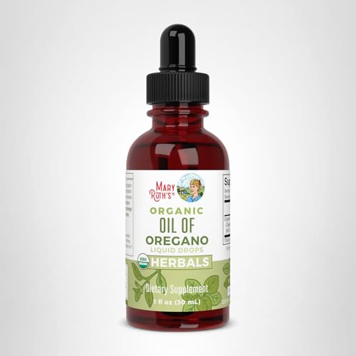 MaryRuth's Oregano Oil Drops fáciles de incorporar en bebidas.