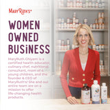 MARYRUTH'S Orgánicos etiqueta clara con información de uso y beneficios