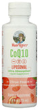 MARYRUTH'S CoQ10 liposomal, sello vegano y sin OGM visible.