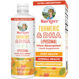 MaryRuth's Curcumina liposomal y DHA en botella, posible apoyo a la salud articular.
