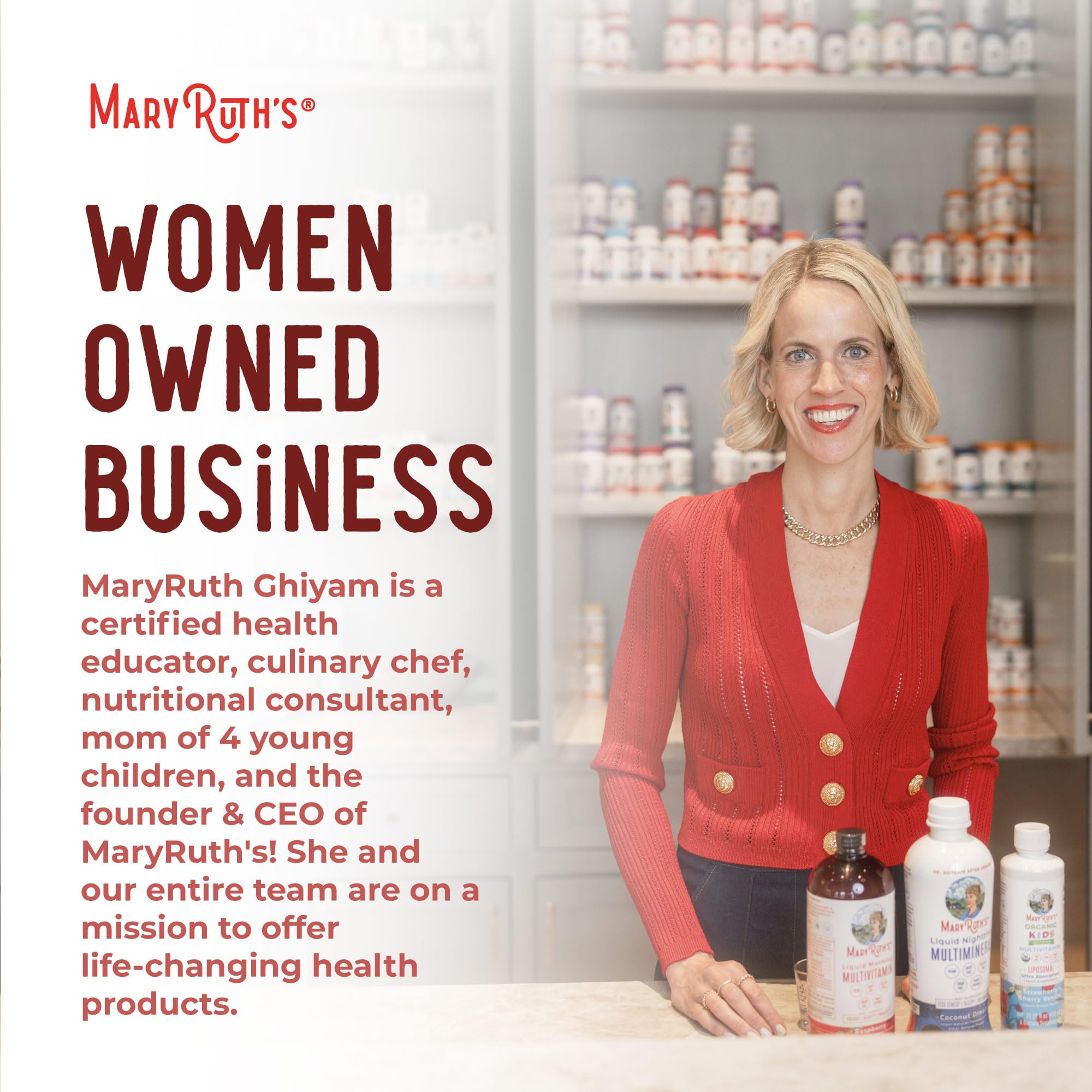 MaryRuth's Organics, etiqueta ecológica, envase responsable.