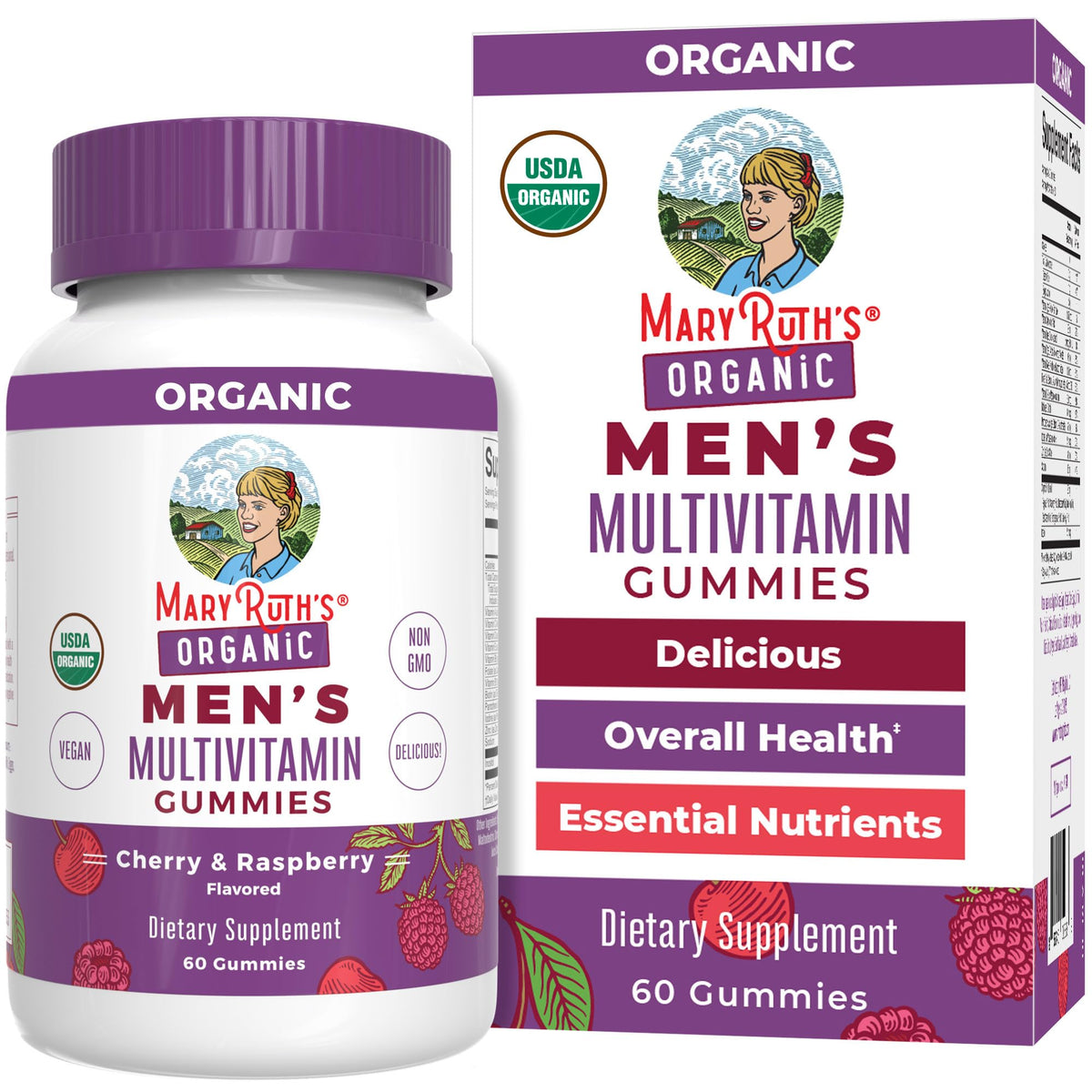 MaryRuth's Organics Mens Vitamin Gummy en bote para apoyo inmunológico diario