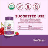 Etiqueta orgánica de MaryRuth's para vitaminas masculinas con ingredientes vegetales
