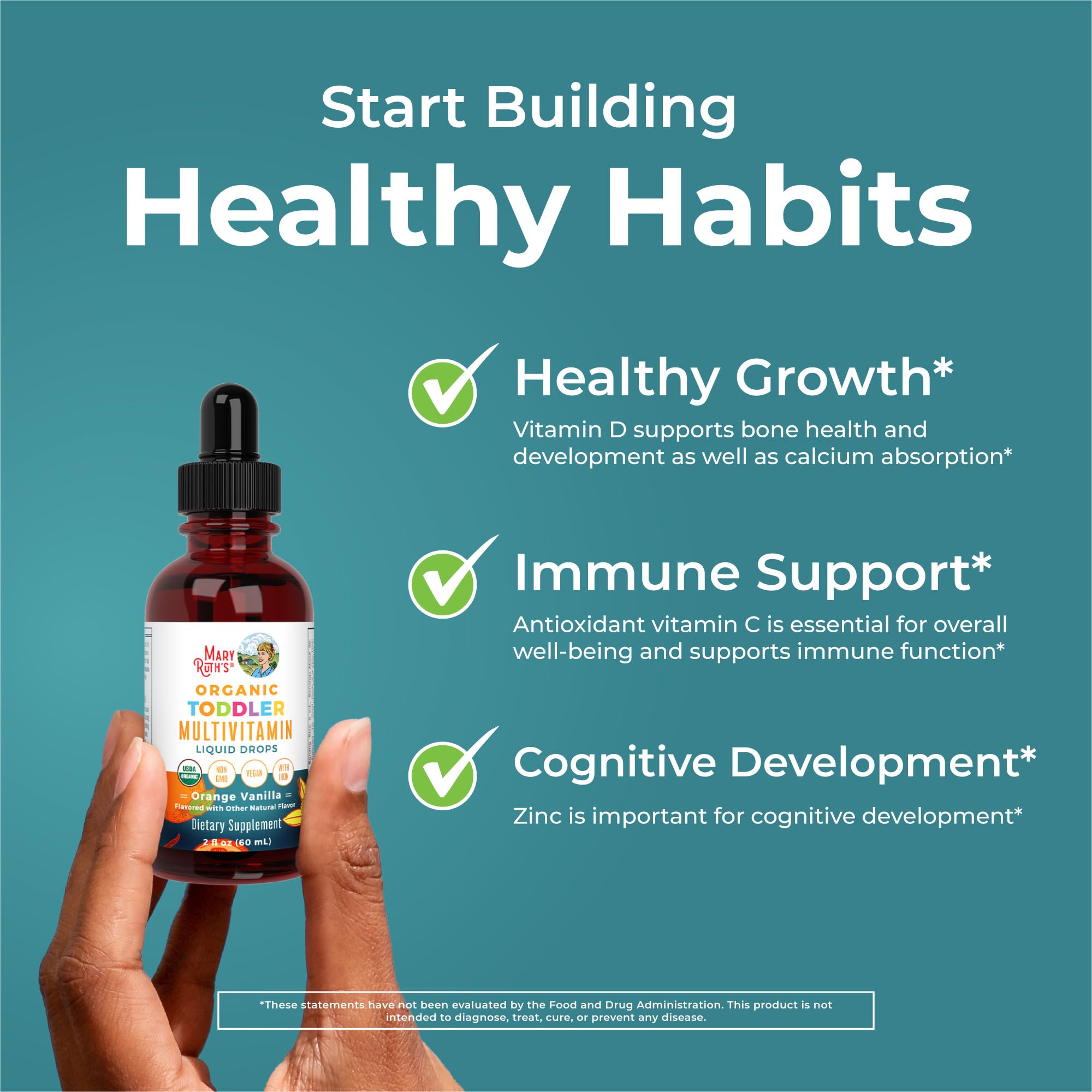 MaryRuth's etiqueta USDA Organic para tranquilidad de padres