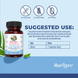 MaryRuth's Postnatal Probiotics etiqueta nutricional clara para comparación
