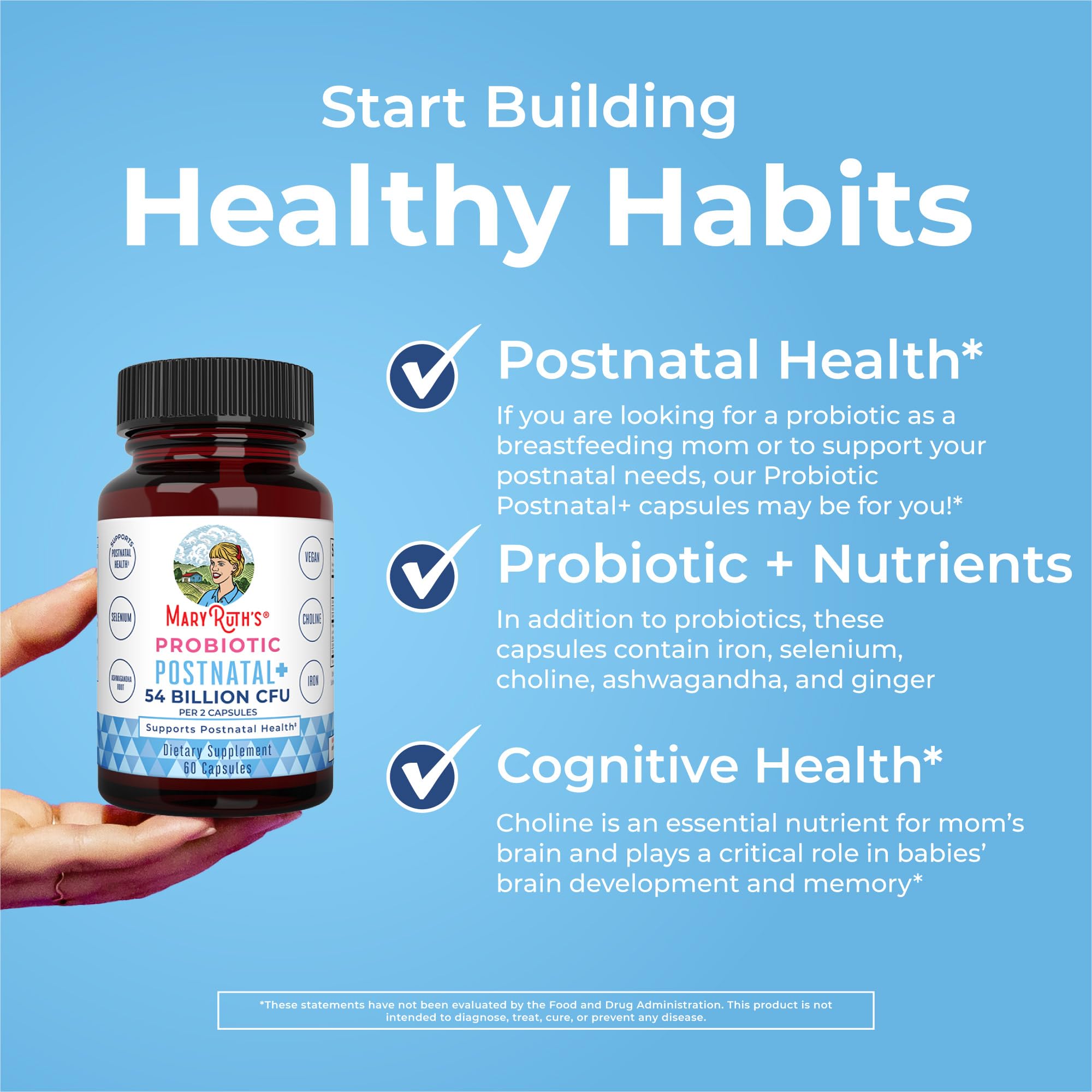 MaryRuth's Postnatal Probiotics ferrochel: hierro disponible para la nutrición diaria