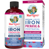 MaryRuth's hierro líquido prenatal y postnatal: botella que destaca formato líquido suave