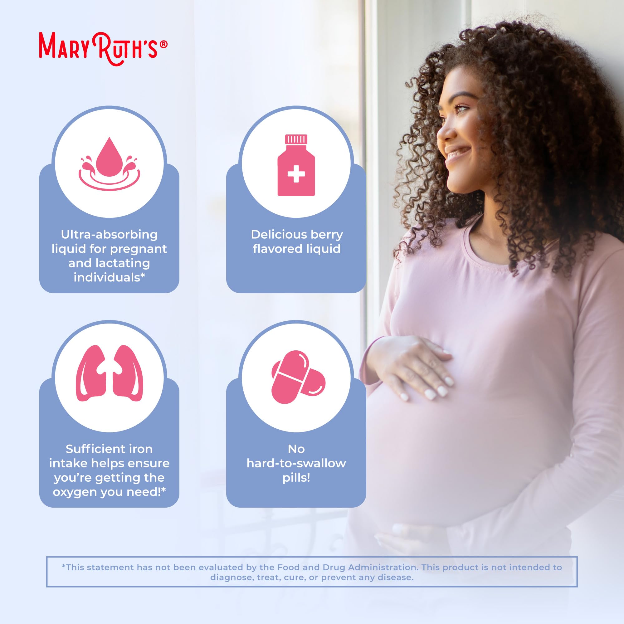 MaryRuth's hierro líquido: dosis diaria suave para estómago sensible