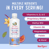 MaryRuth's etiqueta visible en envase, sin gluten ni lactosa.