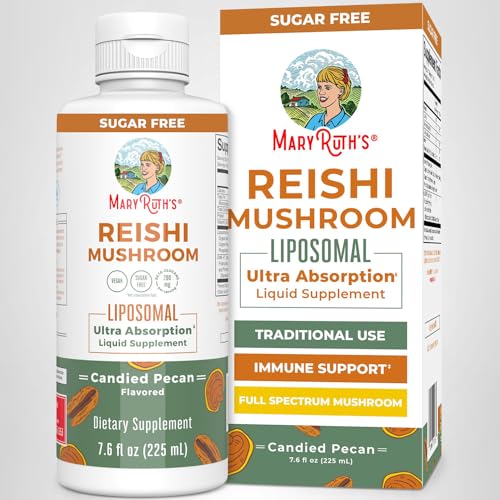 MaryRuth's Reishi contiene almendra y pacana; alérgenos a considerar.