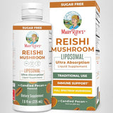 MaryRuth's Reishi contiene almendra y pacana; alérgenos a considerar.
