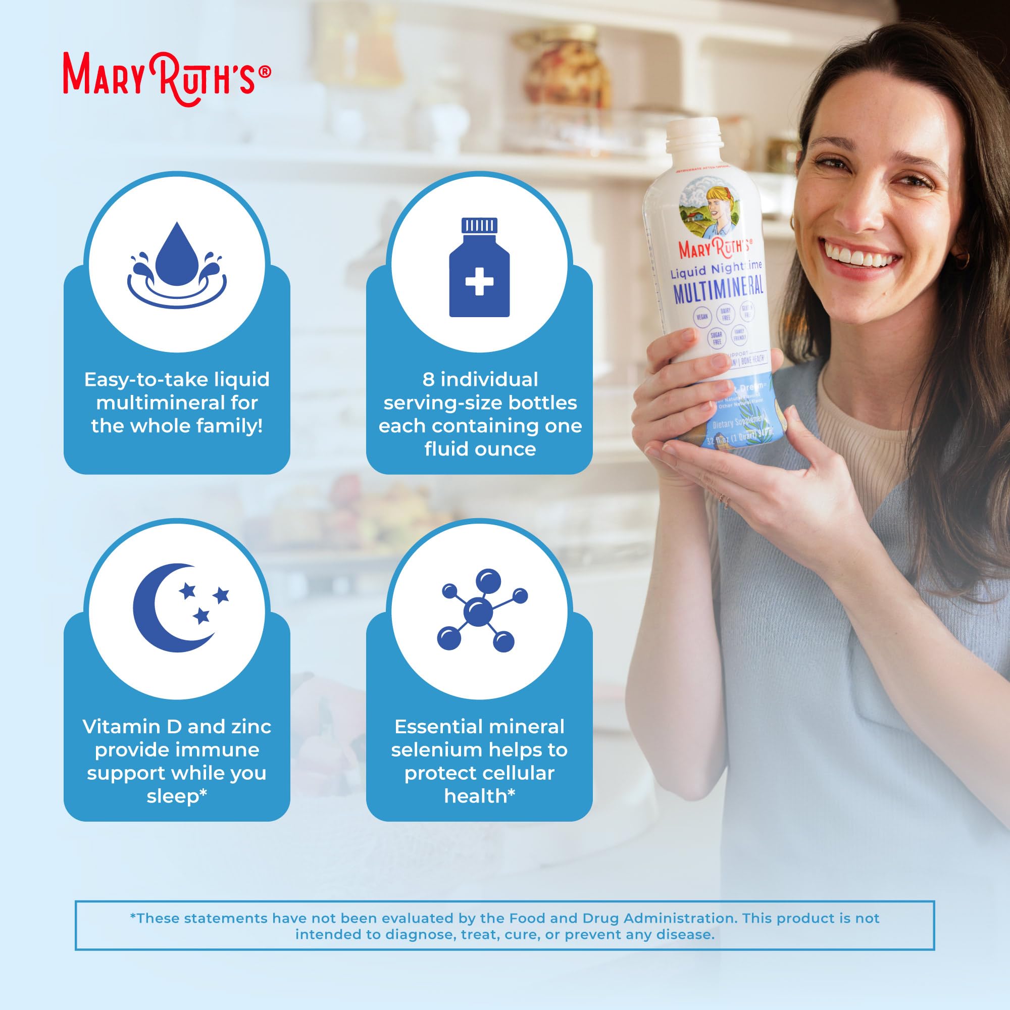 MaryRuth's sin gluten, sin lactosa y sin azúcares añadidos para estilos de vida.