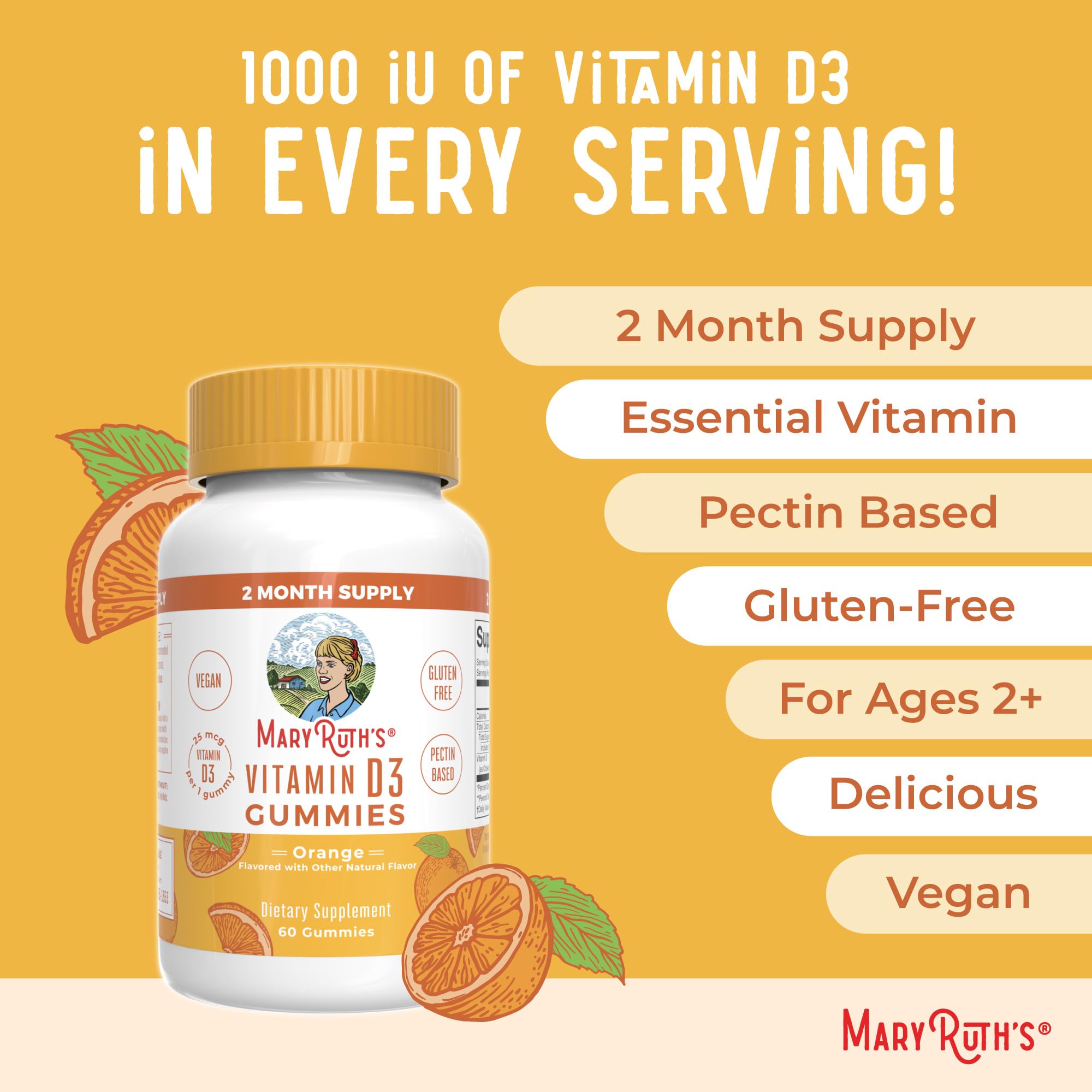 MaryRuth's D3 sin gluten para dietas sensibles.