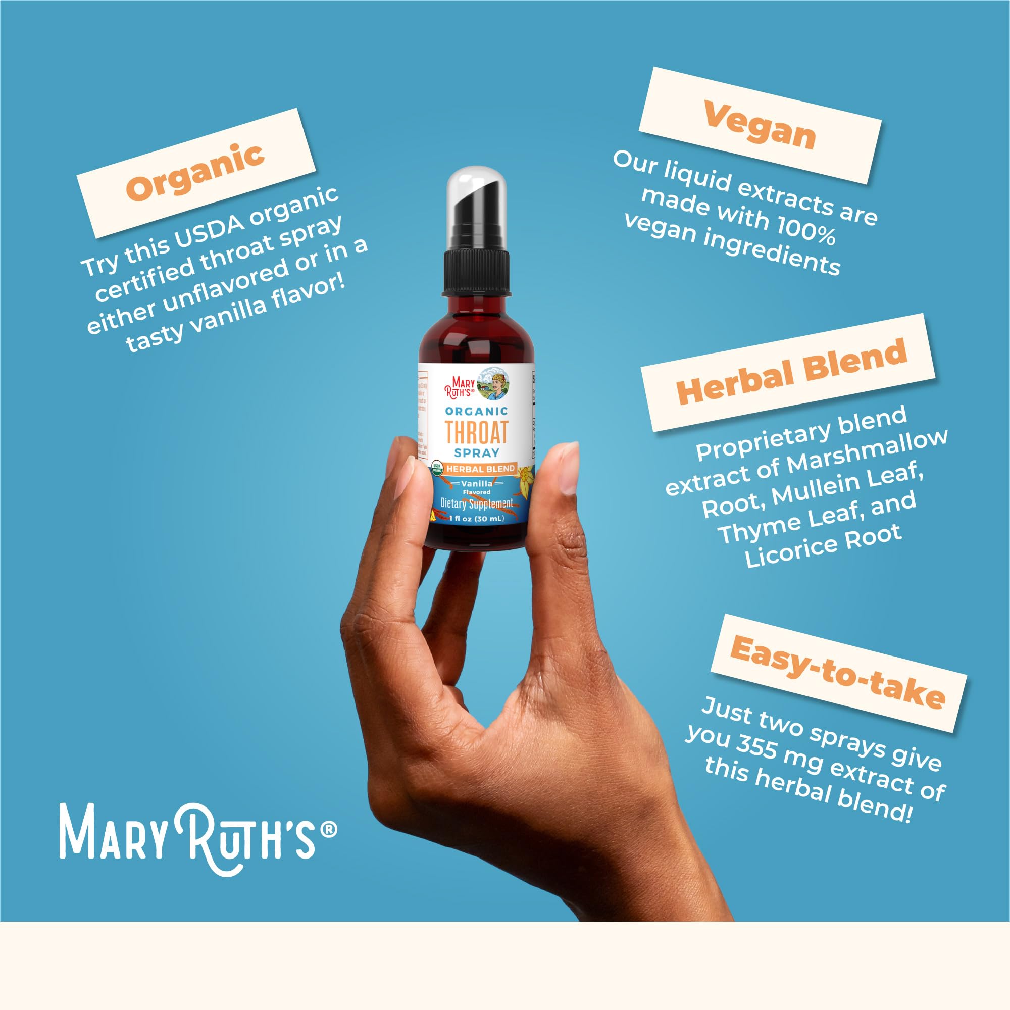 Envase MaryRuth's Spray de una onza ideal para viajar