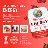 MaryRuth's tiras energéticas con L-teanina para un impulso suave.