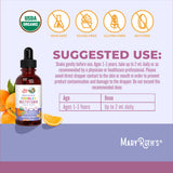 Sabor naranja-vanilla de MaryRuth's para niños.