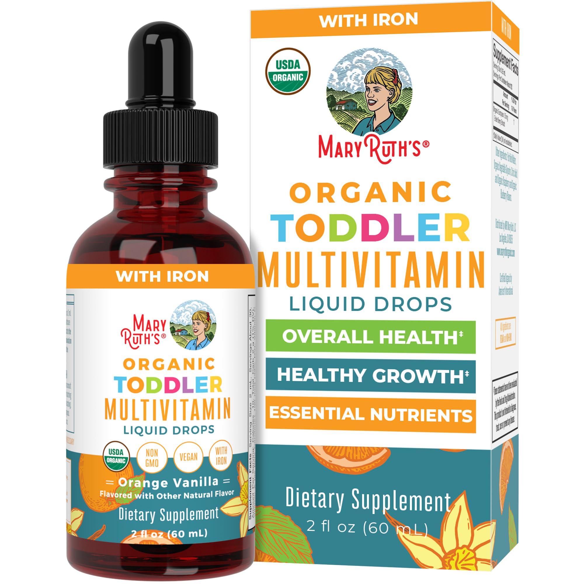 MaryRuth's gotero de multivitaminas para apoyo al crecimiento diario