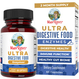 MaryRuth's Ultra Digestive Enzymes: botella con cápsulas para digestión suave.