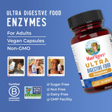 MaryRuth's Ultra Digestive Enzymes: libre de gluten y alérgenos comunes.
