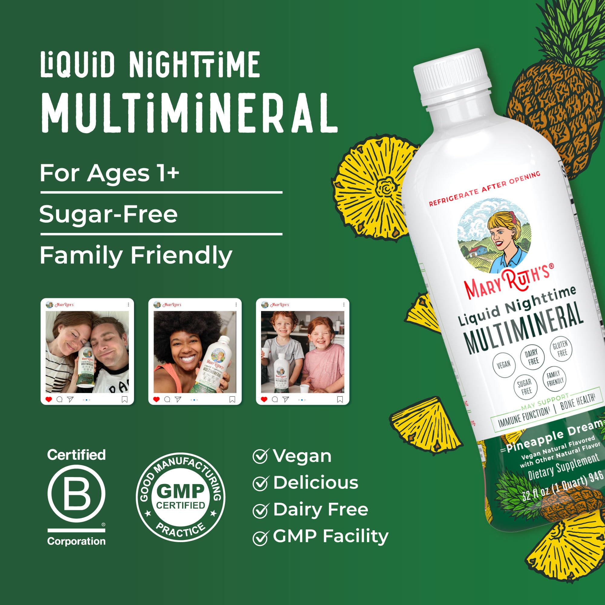 MaryRuth's vegan libre de OGM para familias conscientes de la nutricion