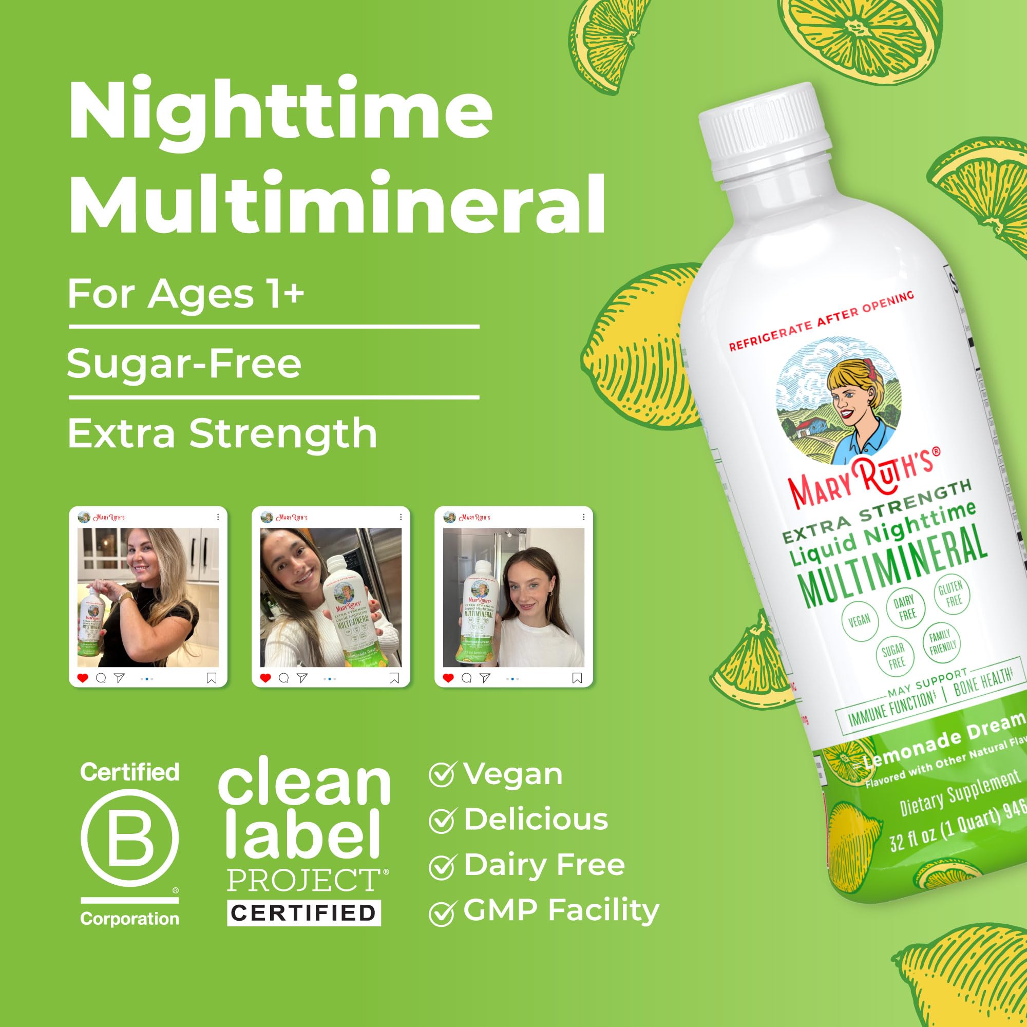 MARYRUTH'S Vegano y libre de lácteos y gluten, opción inclusiva