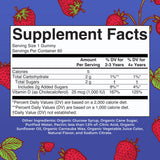 MaryRuth's Vitamin D3 Gummies etiqueta frontal, muestra calidad orgánica.