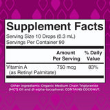 MARYRUTH'S Vitamina A líquida lista para mezclar en agua o jugo.