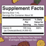MaryRuth's Vitamina D3 drops, gotero para dosificar la dosis.