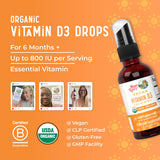 MaryRuth's Vitamina D3 spray con etiqueta clara y limpia.