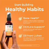 MaryRuth's Vitamina D3 spray orgánico USDA para consumo diario.