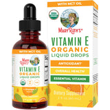 MaryRuth's Vitamina E gotas en botella, apoyo antioxidante diario y piel sana.