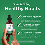 MaryRuth's Yodo gotas tiroides: enfoque en metabolismo y energía