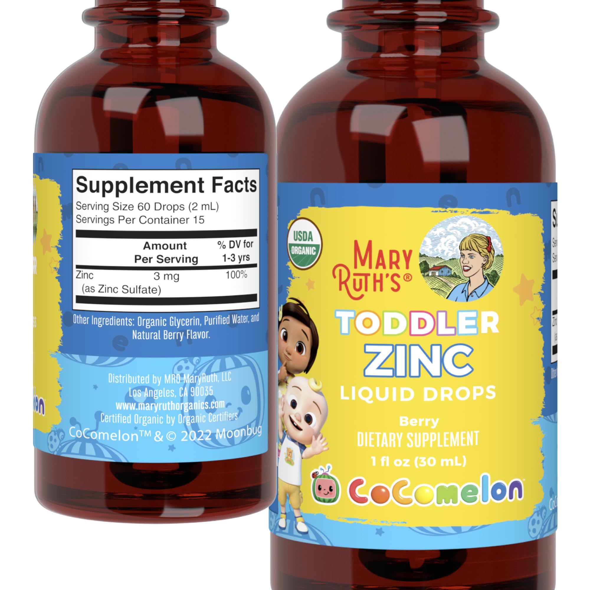 MaryRuth's zinc para niños pequeños, vegano