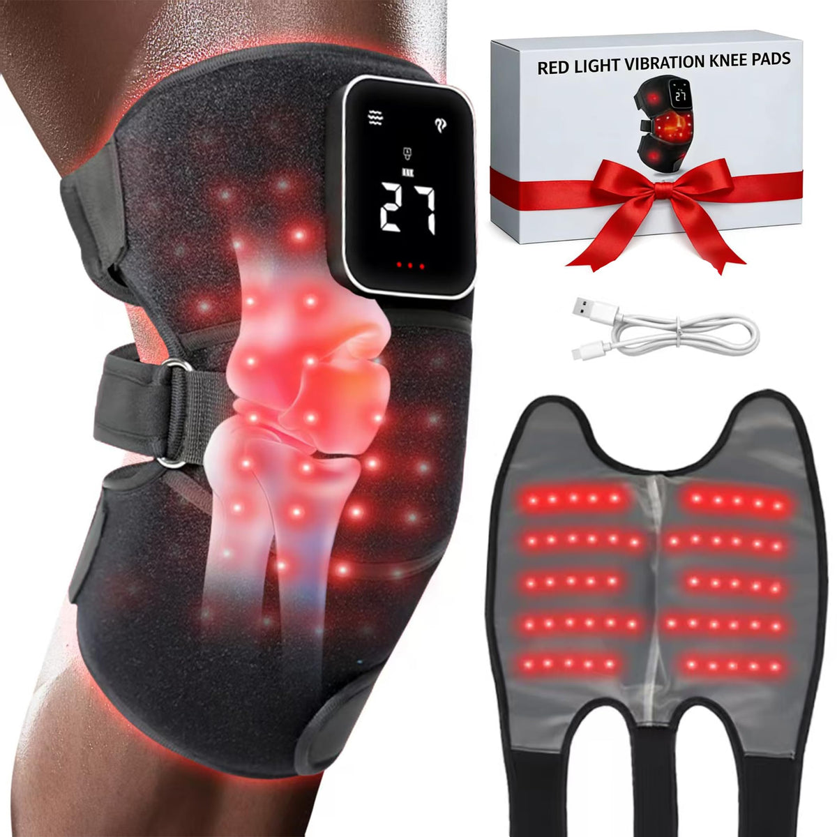Masajeador de rodilla con luz roja enfoque 660nm-850nm para mejorar circulación