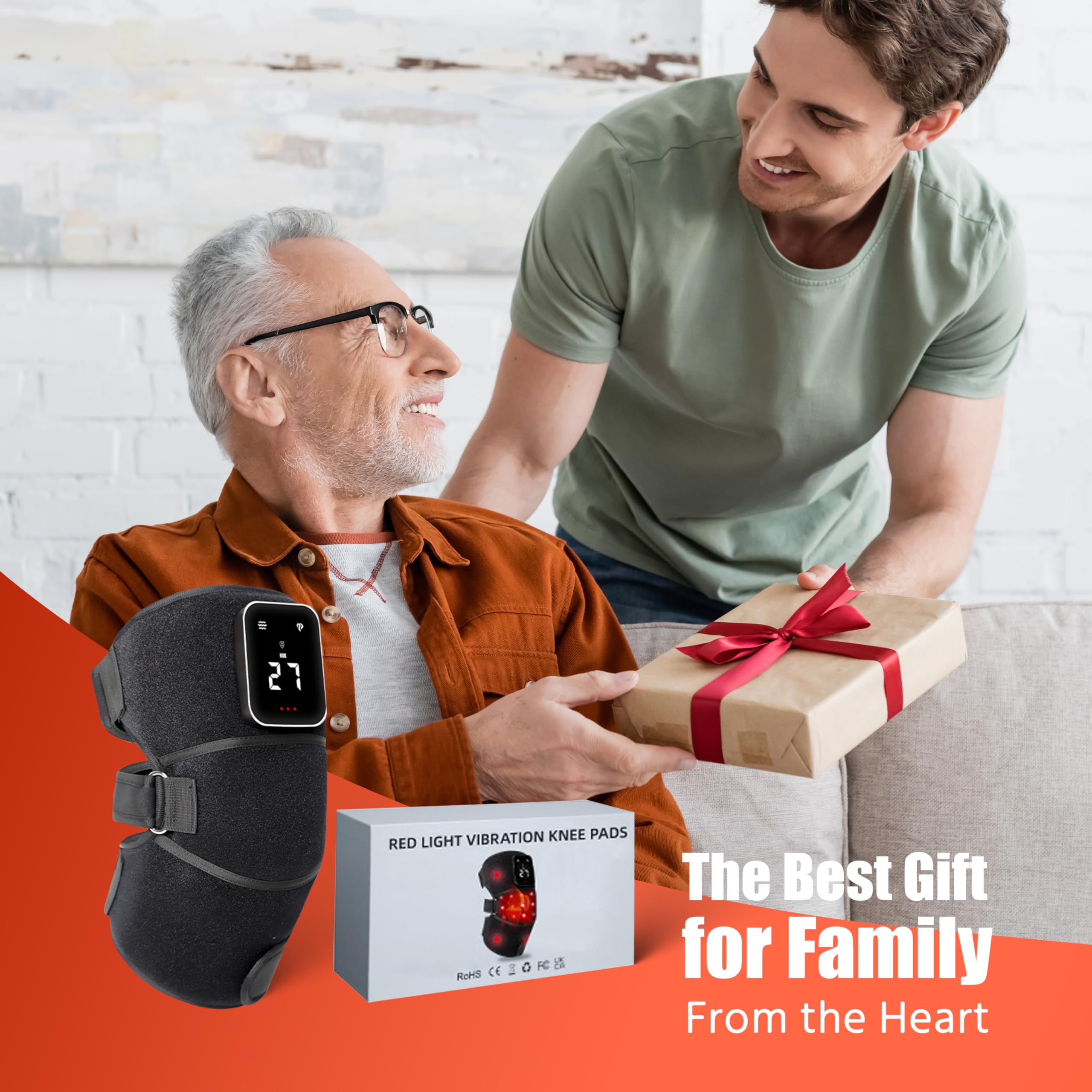 Regalo de bienestar para hombres y mujeres con masaje de rodilla
