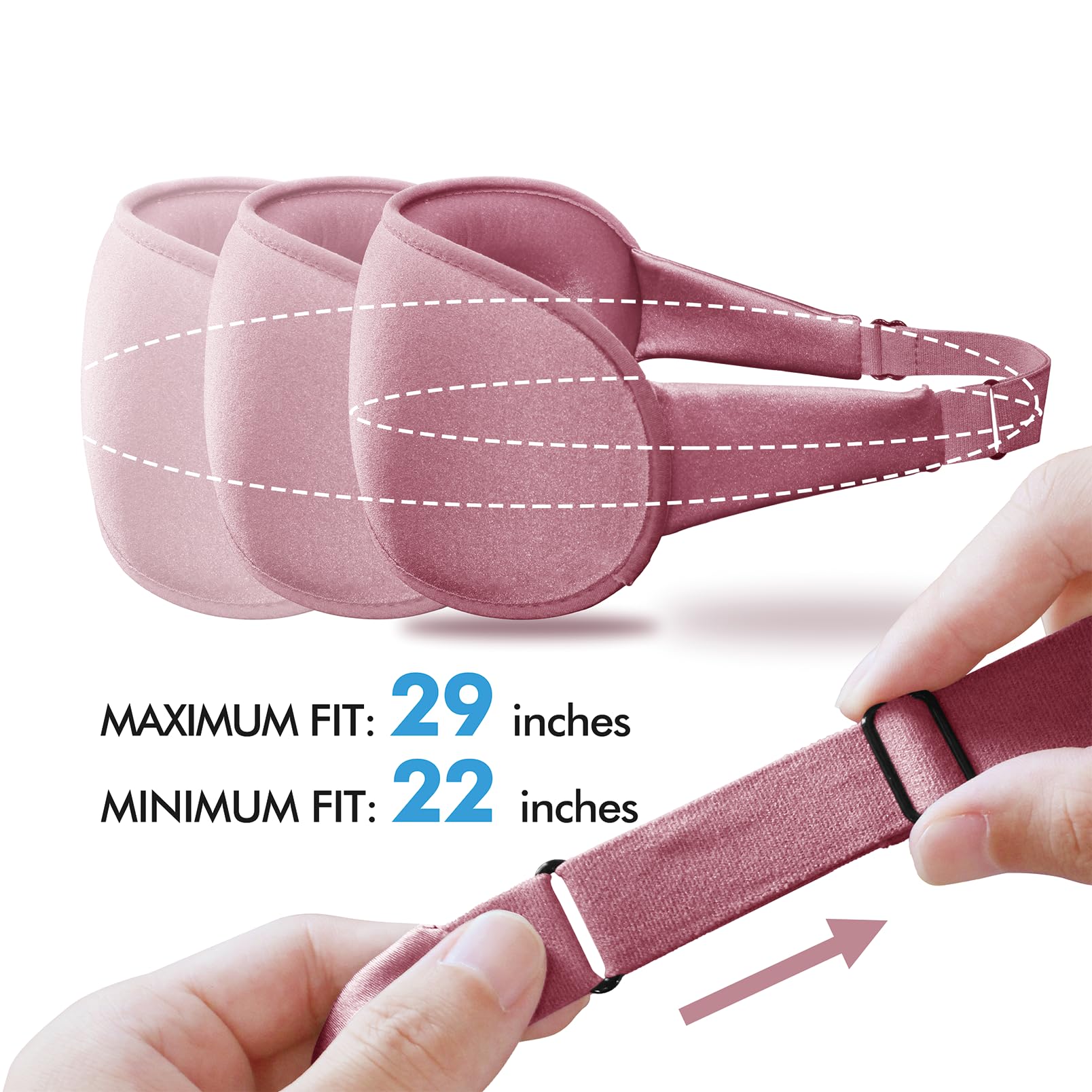 Albatross Health New England mascara-ojos rosa tejido transpirable con ventilación