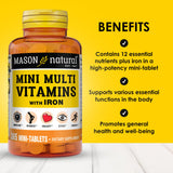 Mason Natural 12 nutrientes esenciales y calcio, base de la nutrición diaria.
