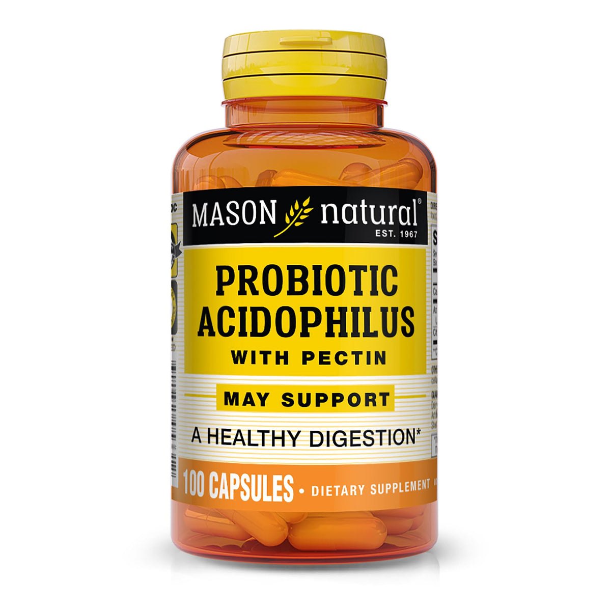 Mason Natural Acidophilus: cápsulas para apoyar el equilibrio intestinal.