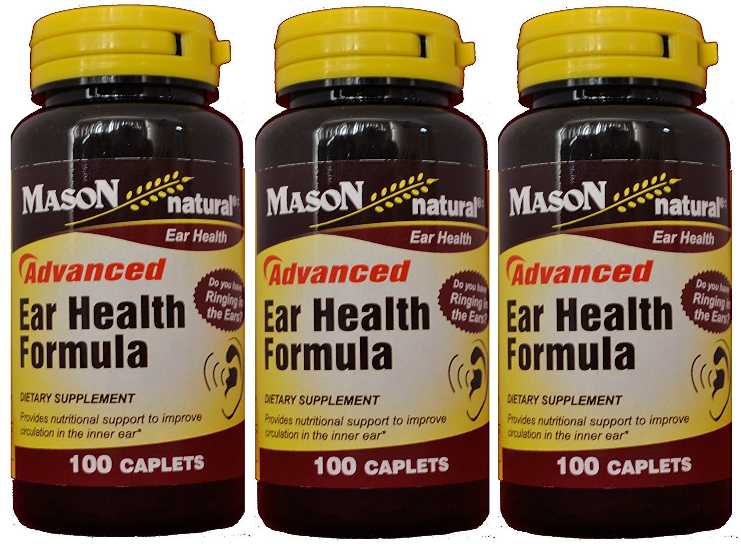 Mason Natural Advance Ear Health: frasco de 100 cápsulas para apoyar la salud auditiva diaria